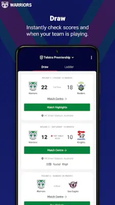 New Zealand Warriors android App screenshot 1